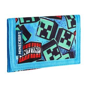Minecraft Graffiti Wallet / Blue